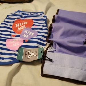 Med doggie shirt and wrap